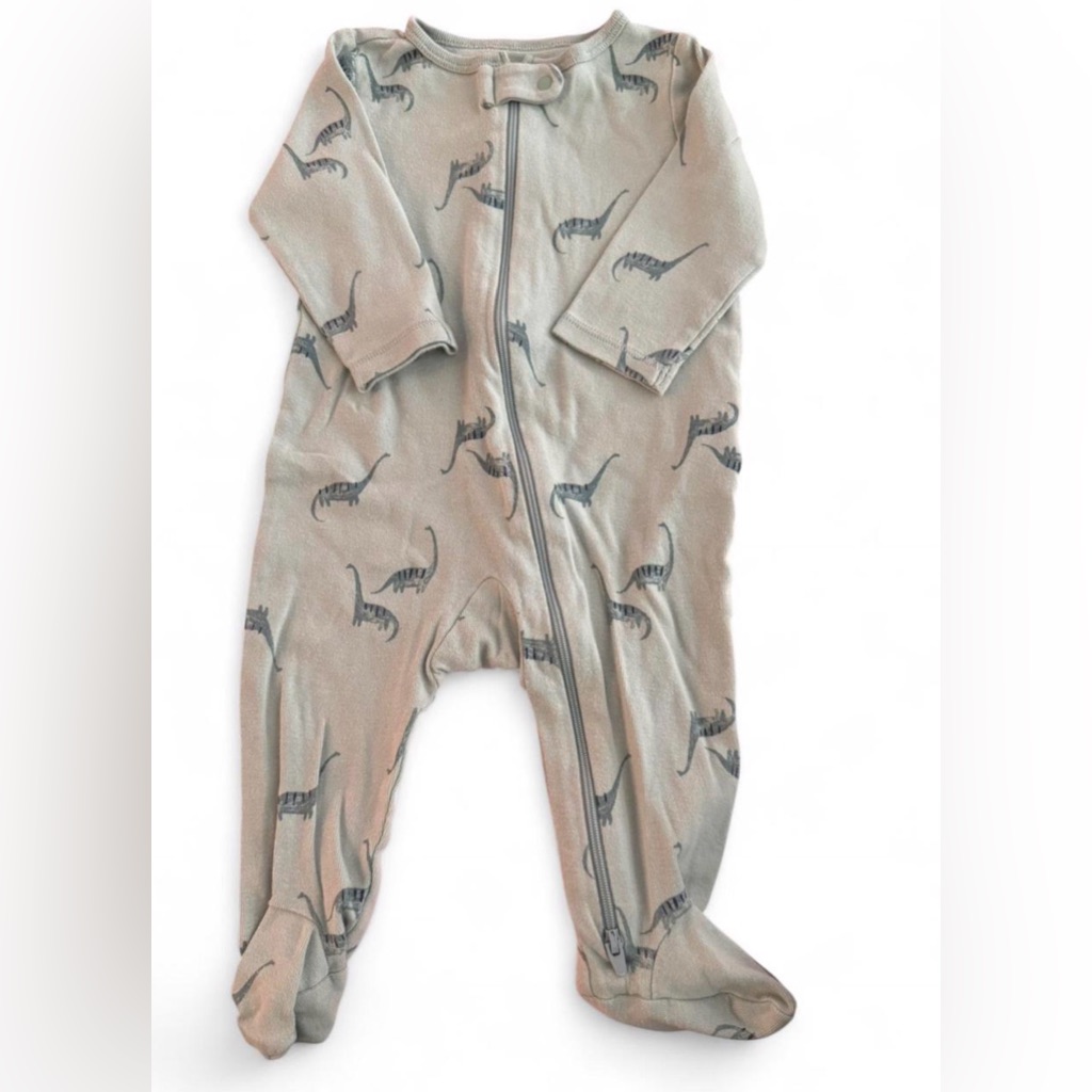 Carter's Gray Dinosaur Print Footie